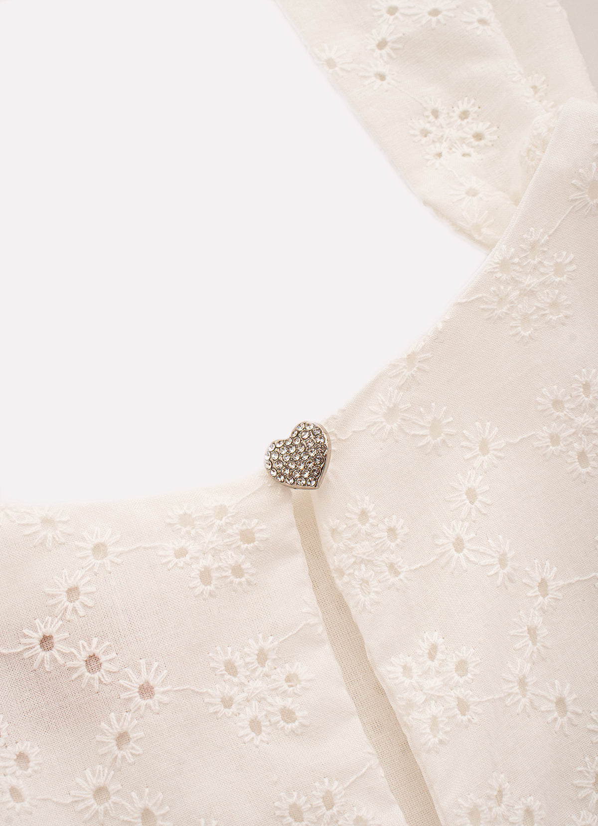 Vestido Broderi Laços Ombros