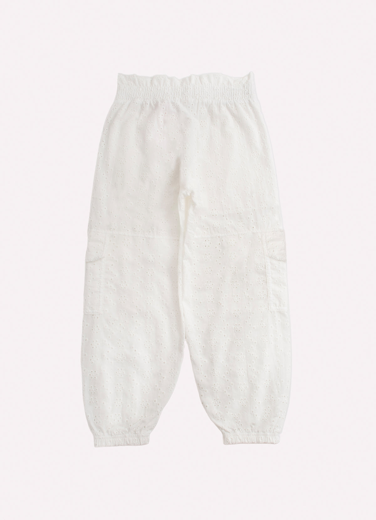 Calça Jogging Broderi Bolsos Cargo Botões Joia