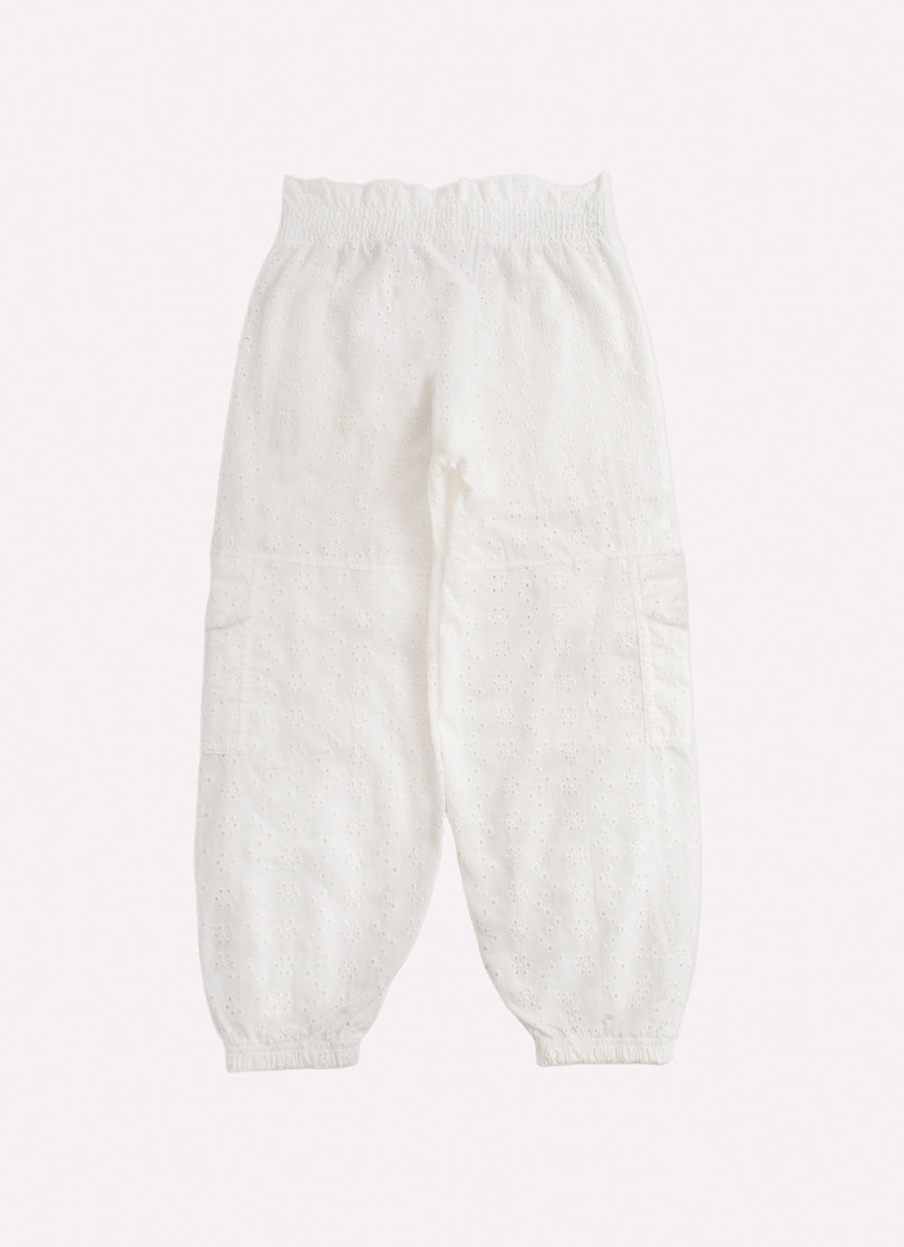 Calça Jogging Broderi Bolsos Cargo Botões Joia