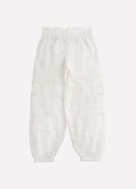 Calça Jogging Broderi Bolsos Cargo Botões Joia