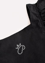 Blusa Cropped Tricoline Babados Viés Branco