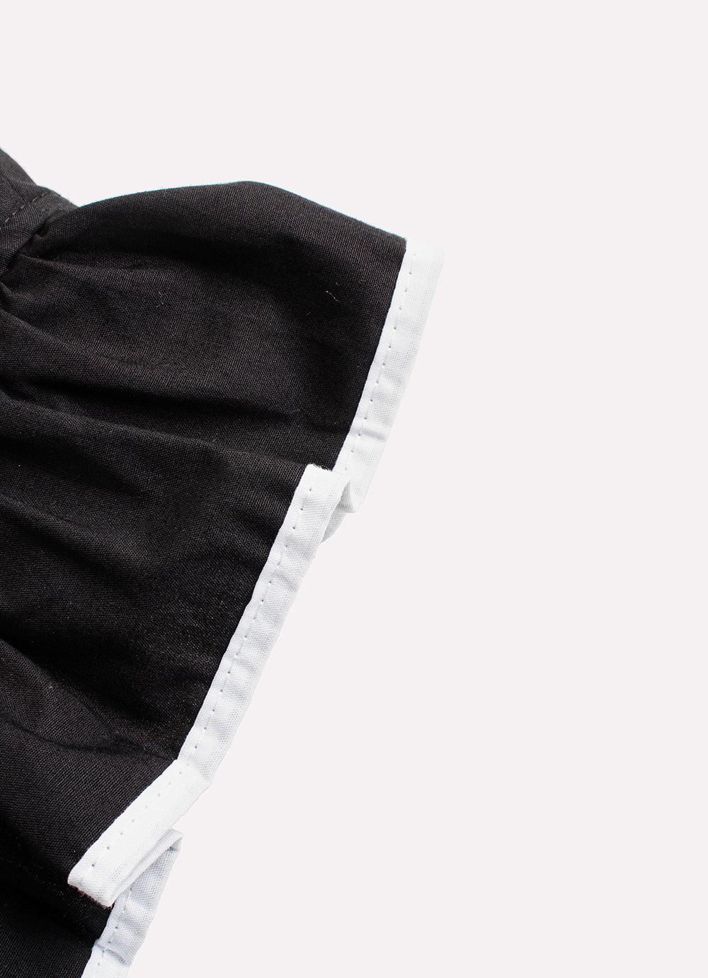 Blusa Cropped Tricoline Babados Viés Branco