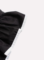Blusa Cropped Tricoline Babados Viés Branco