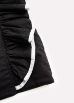 Blusa Cropped Tricoline Babados Viés Branco