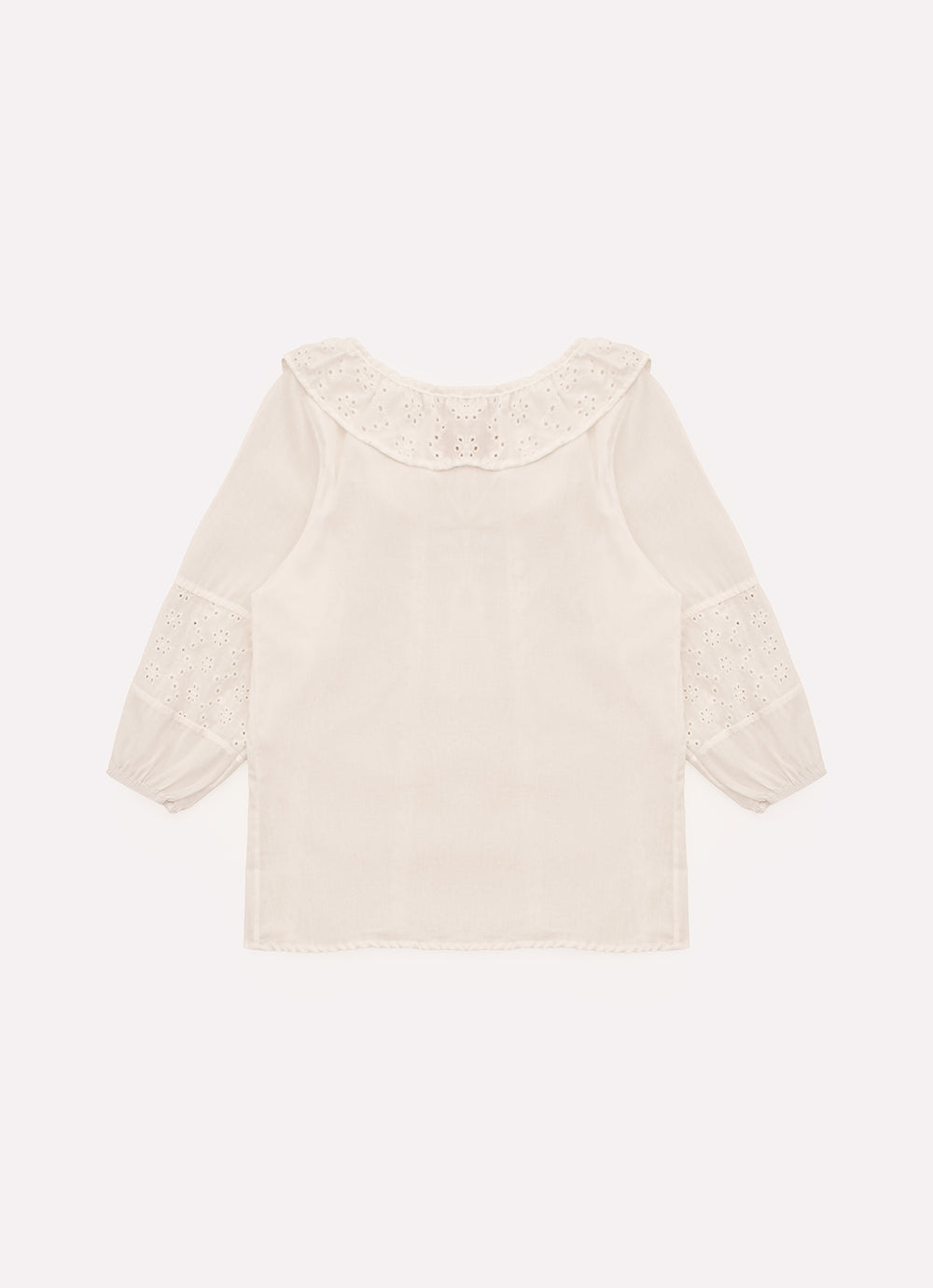 Blusa Bata Algodão Broderi e Renda
