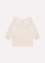 Blusa Bata Algodão Broderi e Renda