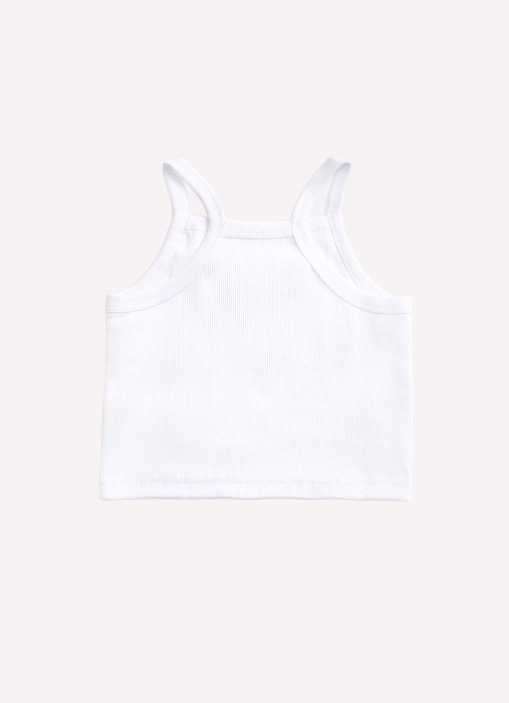 Blusa Cropped Ribana Alça Corações Cristal