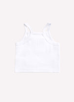 Blusa Cropped Ribana Alça Corações Cristal