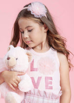 Regata Cropped Ribana Love Cristal Flor Tule