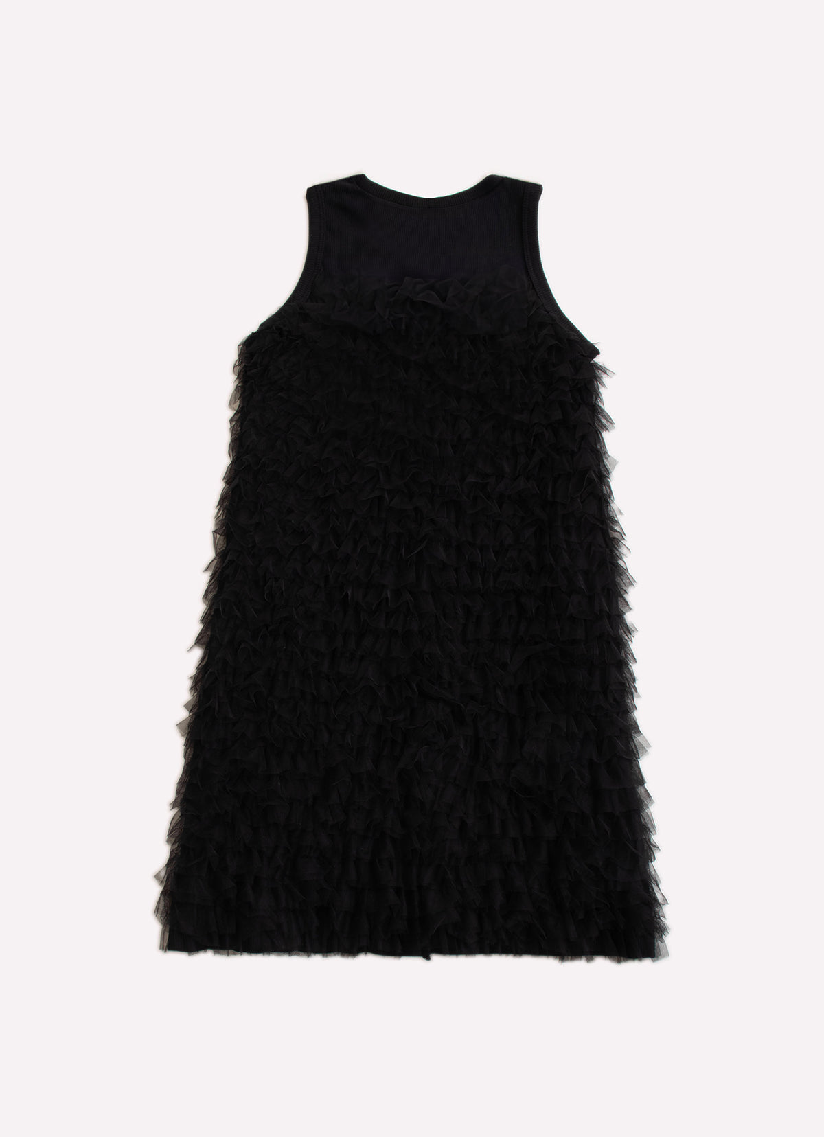 Vestido Ribana Babadinhos Tule Laço Lantejoula