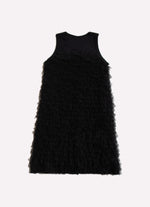 Vestido Ribana Babadinhos Tule Laço Lantejoula