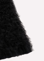 Vestido Ribana Babadinhos Tule Laço Lantejoula