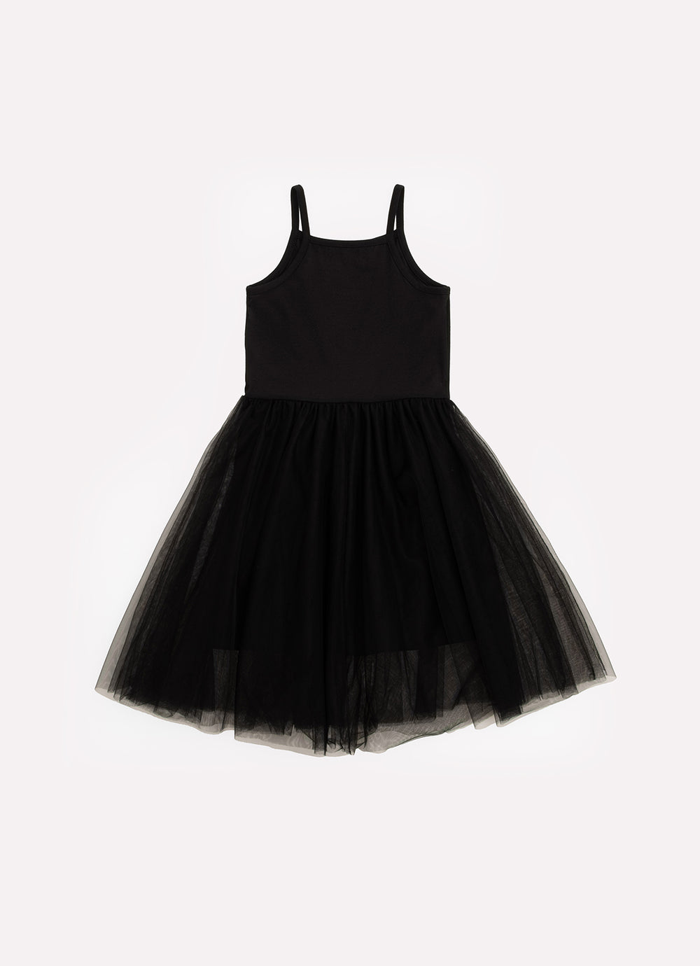 Vestido Cotton Alça Saia Tule Bordados