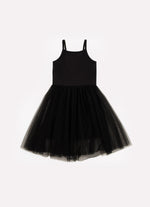 Vestido Cotton Alça Saia Tule Bordados