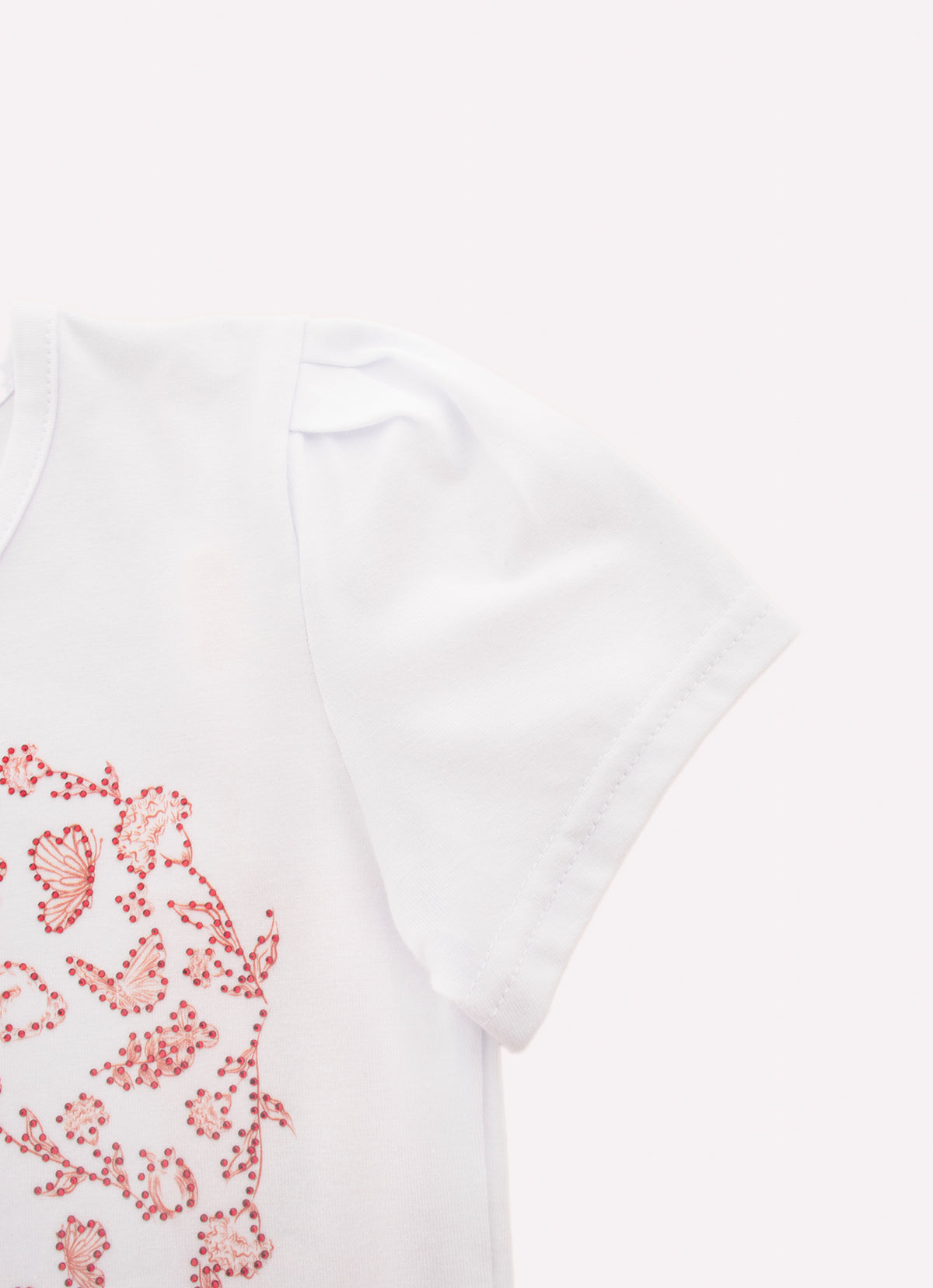 Blusa Algodão Coração Itens Cristal