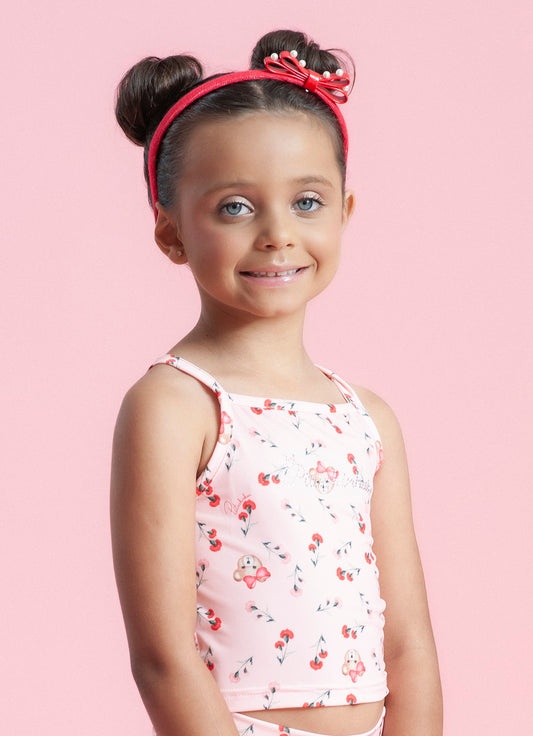 Blusa Cropped Alça Light Estampado