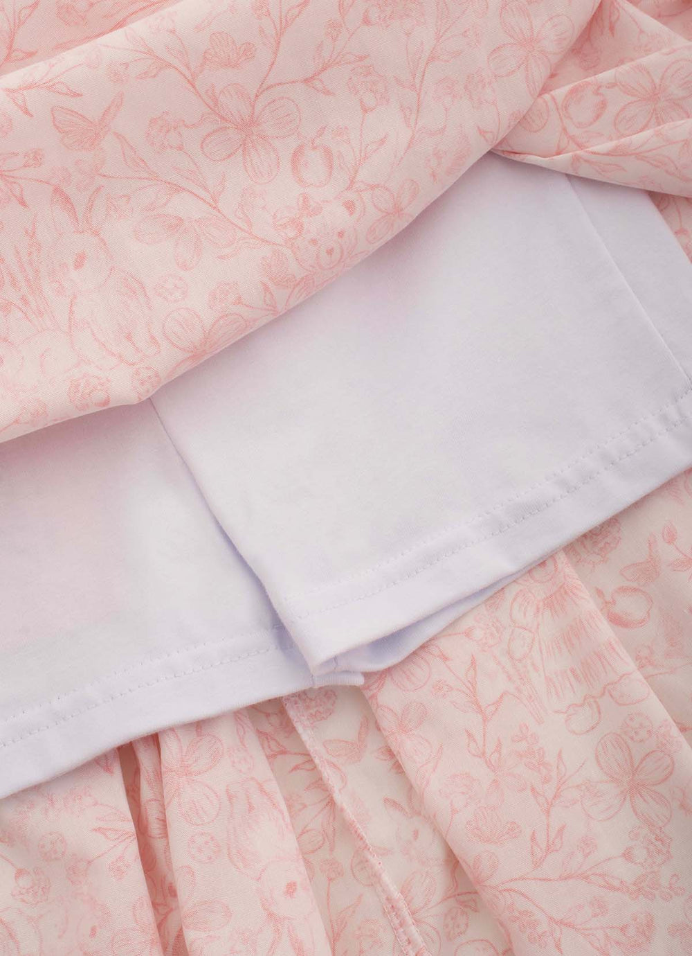 Saia Short Midi Algodão Estampa Toile Prega