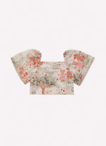 Blusa Cropped Algodão Estampado Árvore Cristal