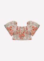 Blusa Cropped Algodão Estampado Árvore Cristal