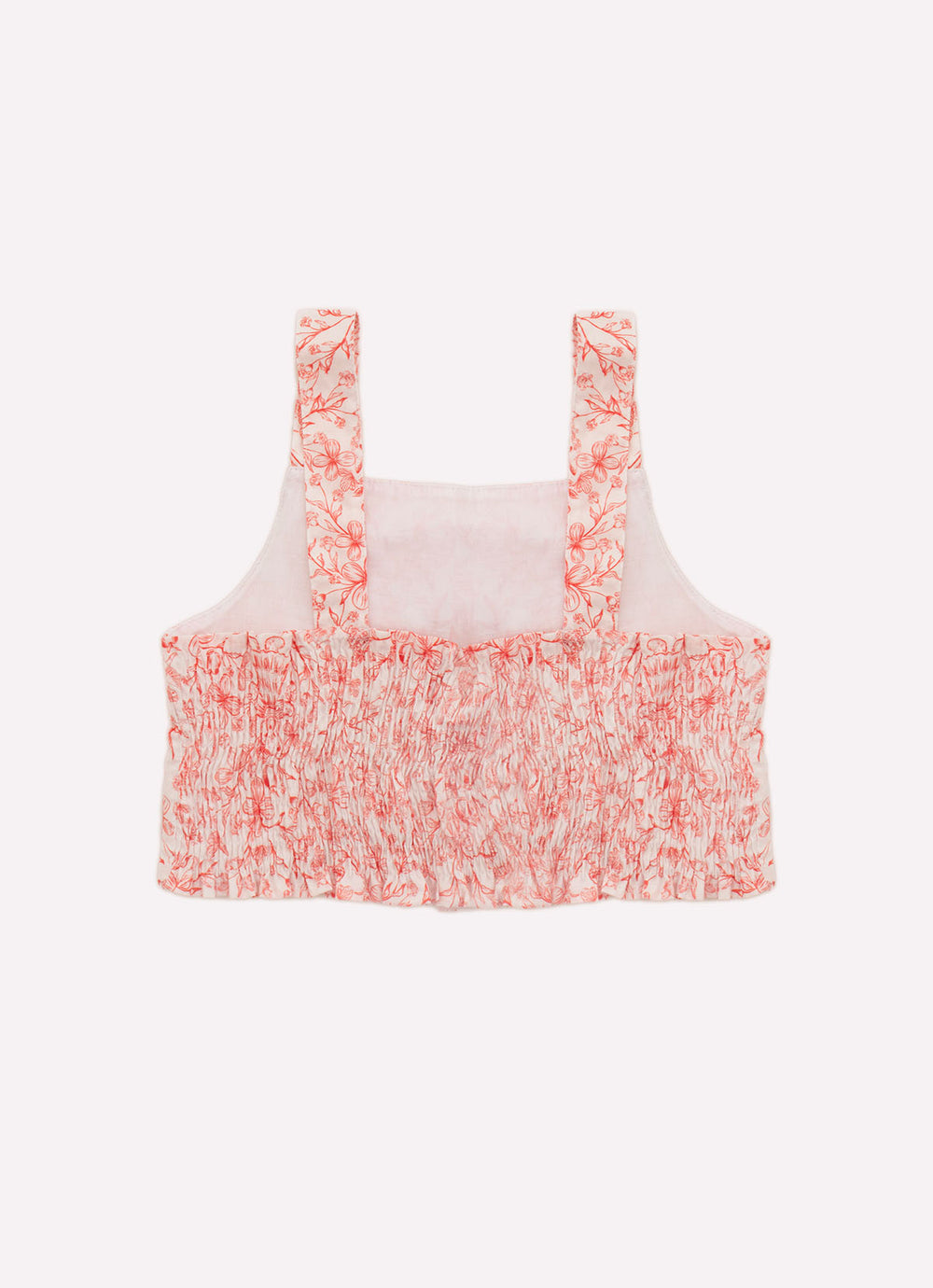 Blusa Cropped Algodão Estampado Toile Laço