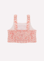 Blusa Cropped Algodão Estampado Toile Laço