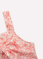 Blusa Cropped Algodão Estampado Toile Laço