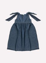 Vestido Jeans Fino Laços Ombros