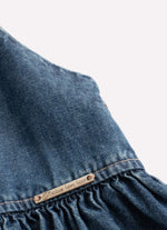 Vestido Jeans Fino Laços Ombros