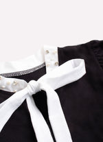 Blusa Algodão Gola Laço Bordados