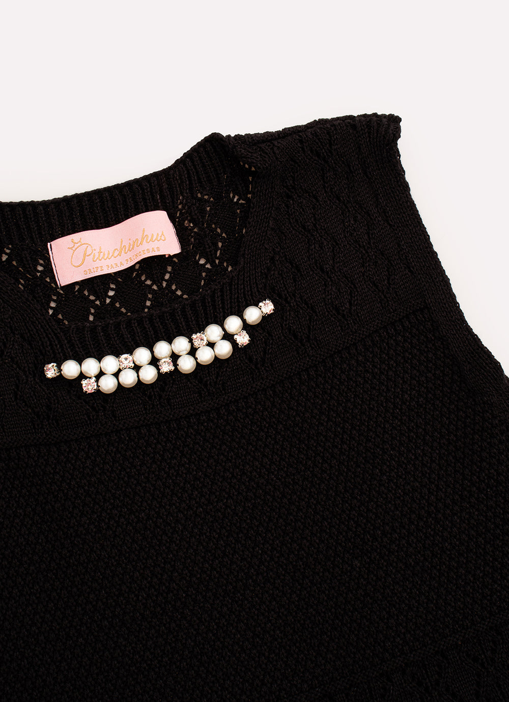 Vestido Tricot Longo Babados Rendado