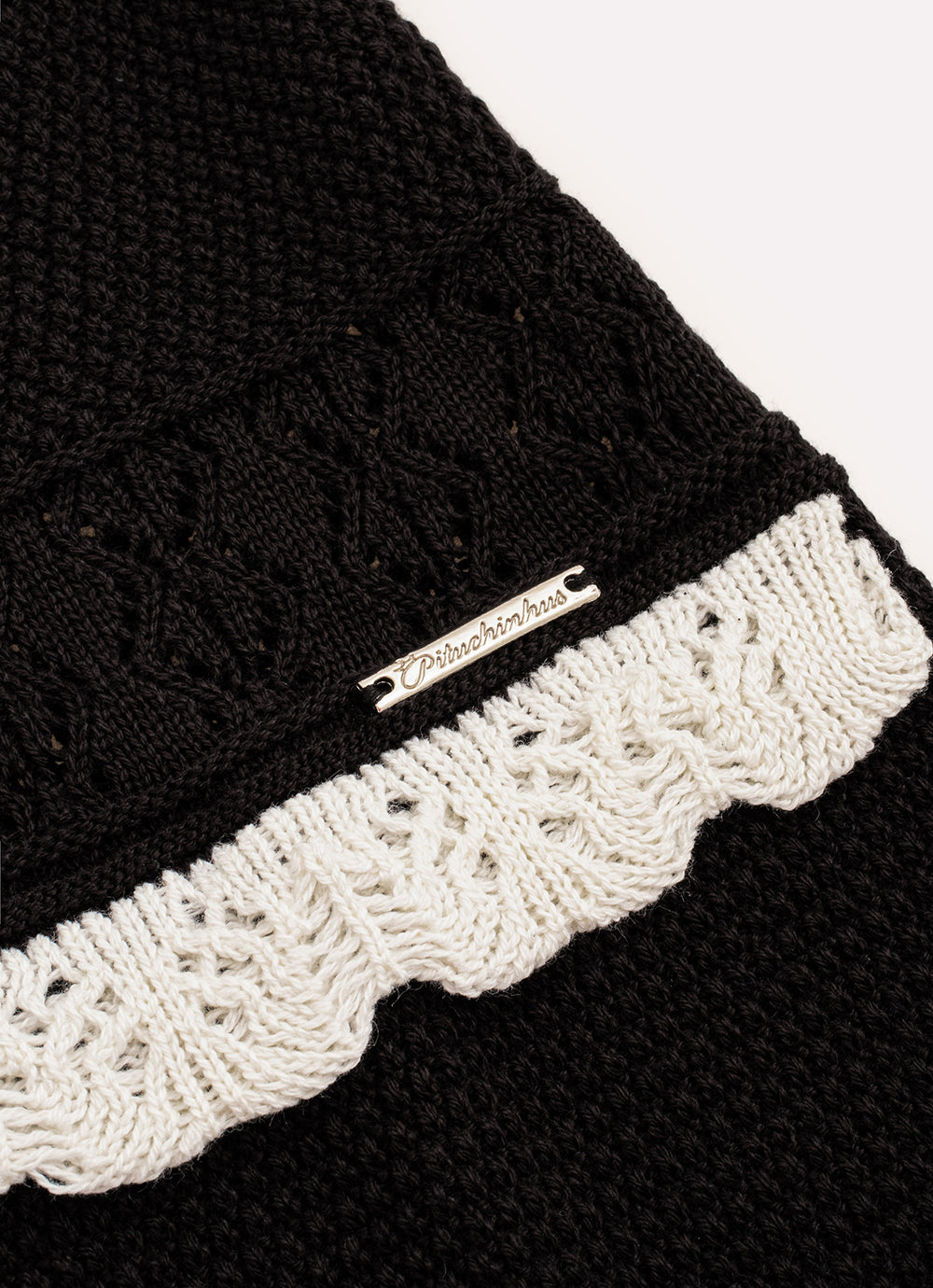 Vestido Tricot Longo Babados Rendado
