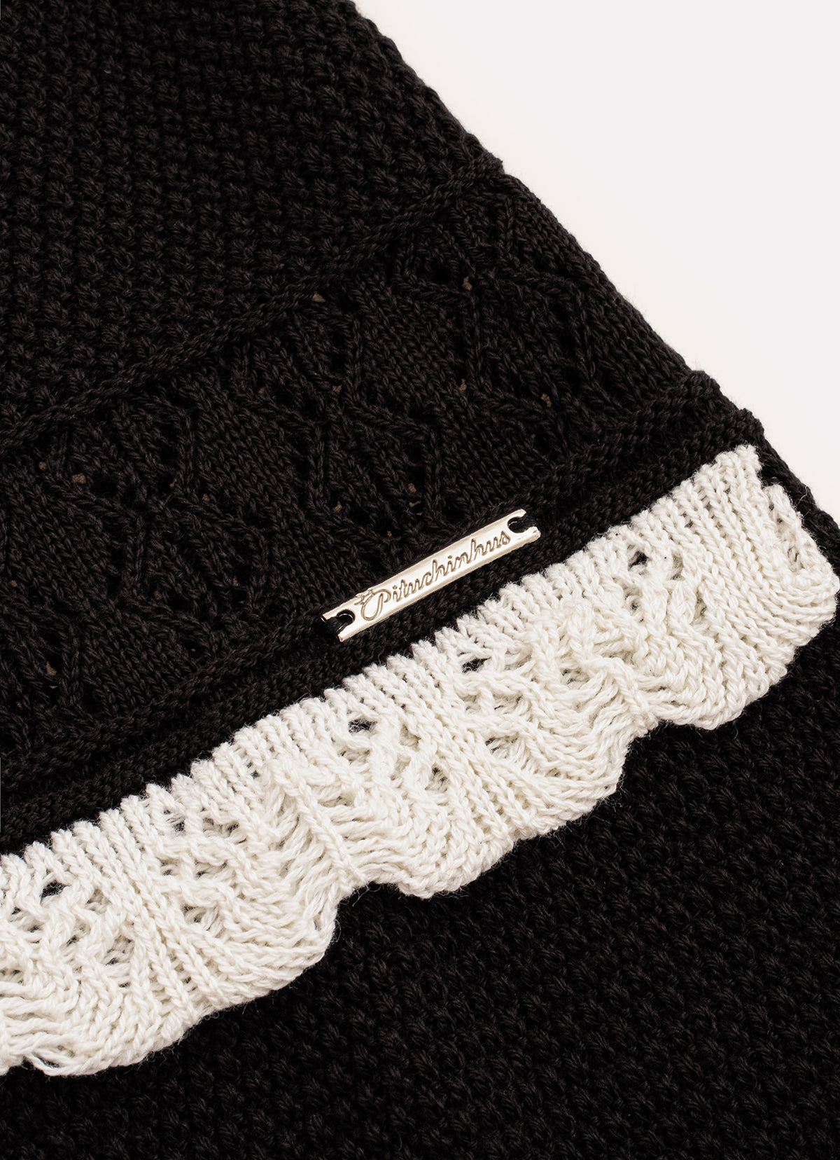 Vestido Tricot Longo Babados Rendado