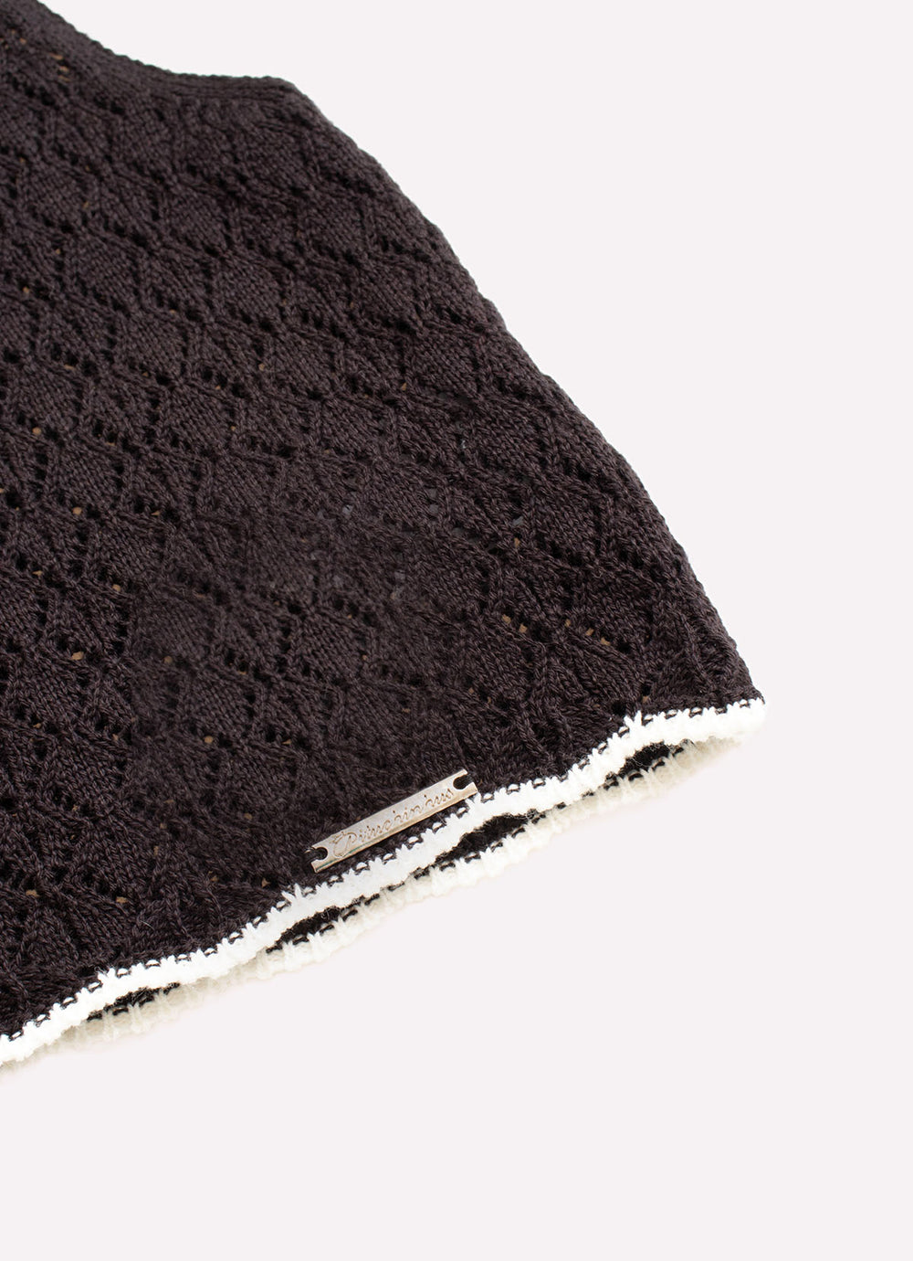 Blusa Tricot Cropped Rendada Bordado