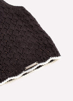 Blusa Tricot Cropped Rendada Bordado