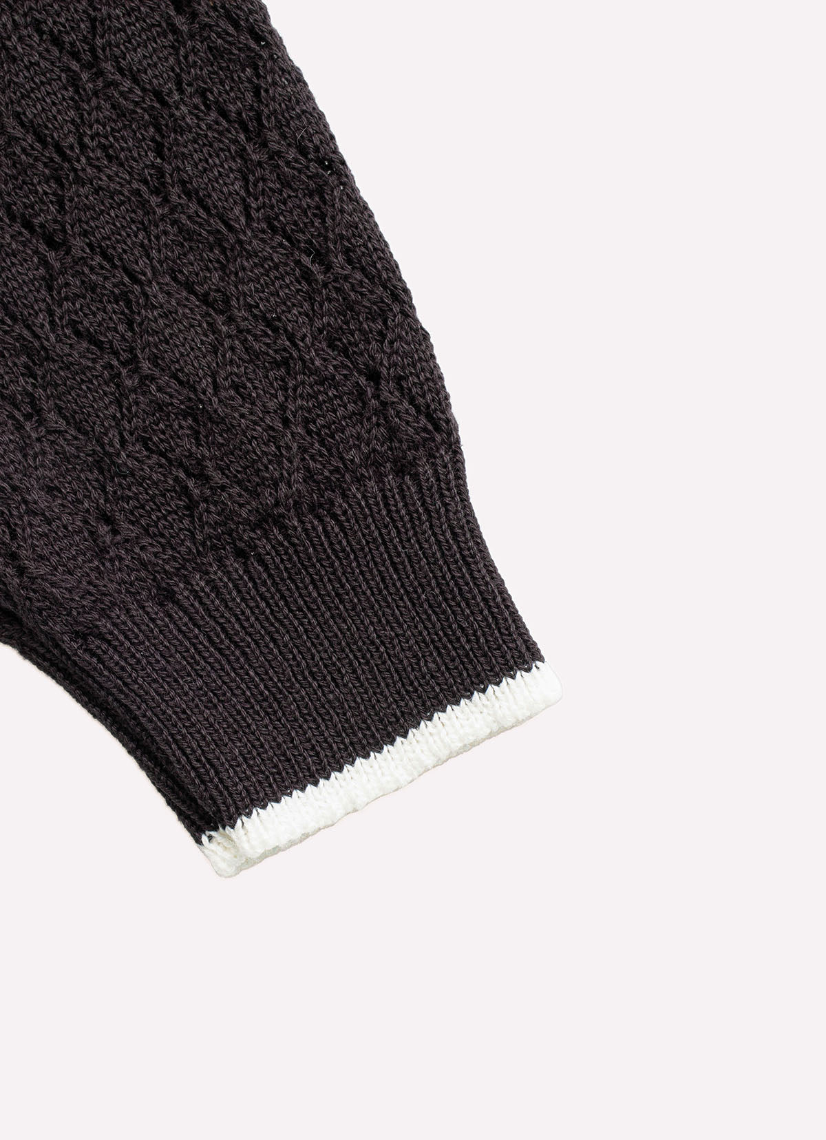 Maxi Casaco Tricot Rendado Bolsos