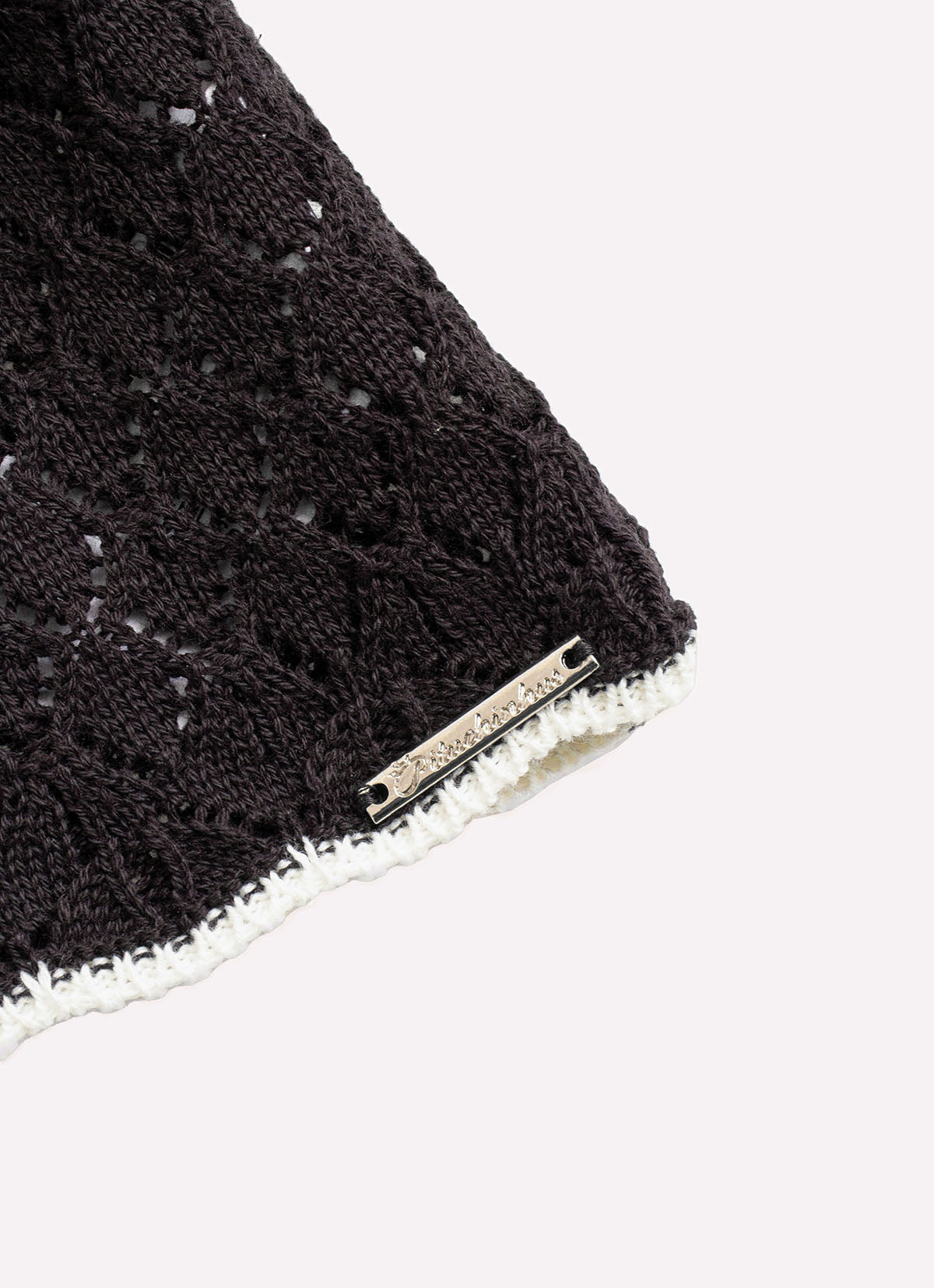 Maxi Casaco Tricot Rendado Bolsos