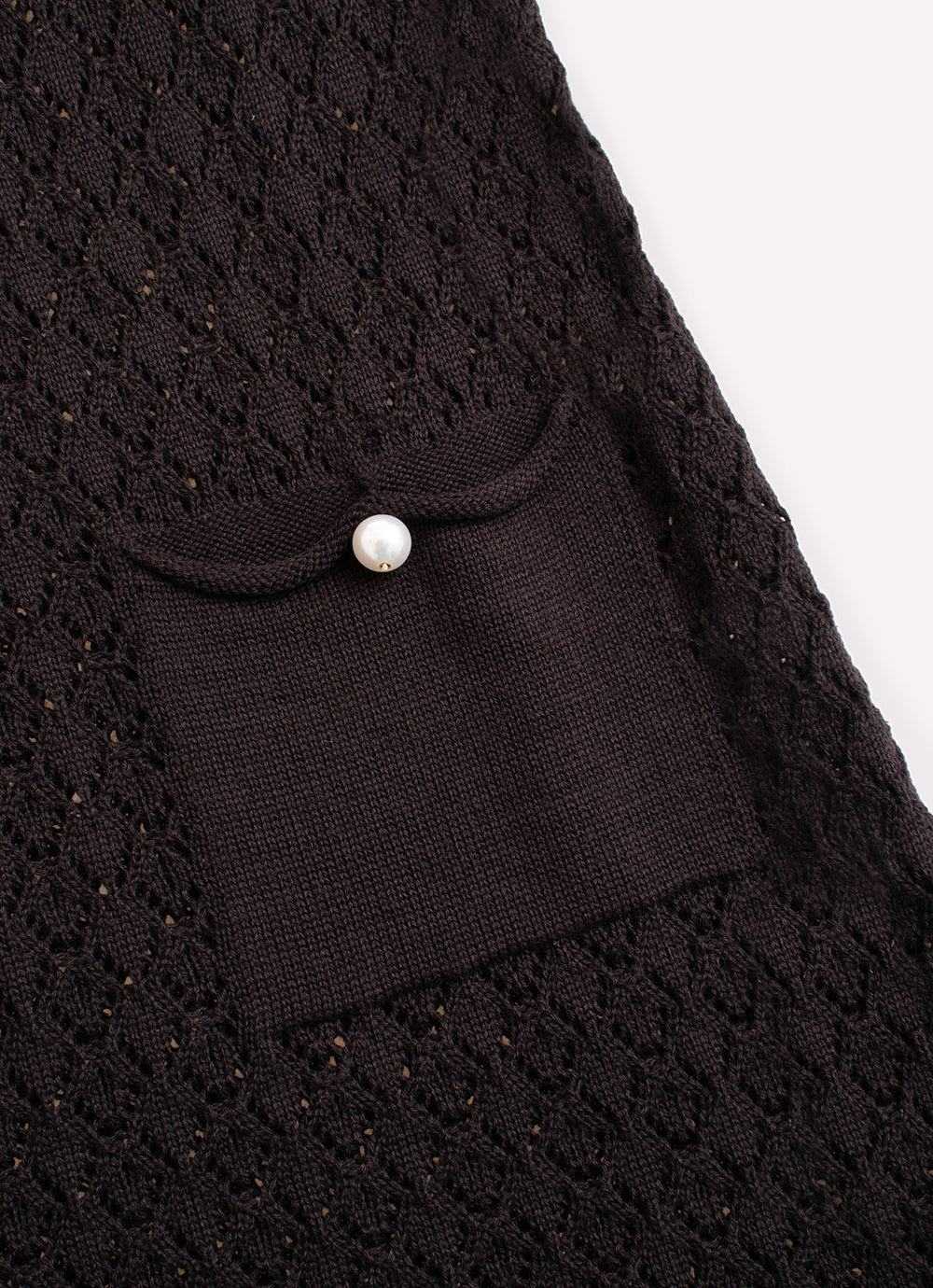 Vestido Tricot Rendado Bordados Decote