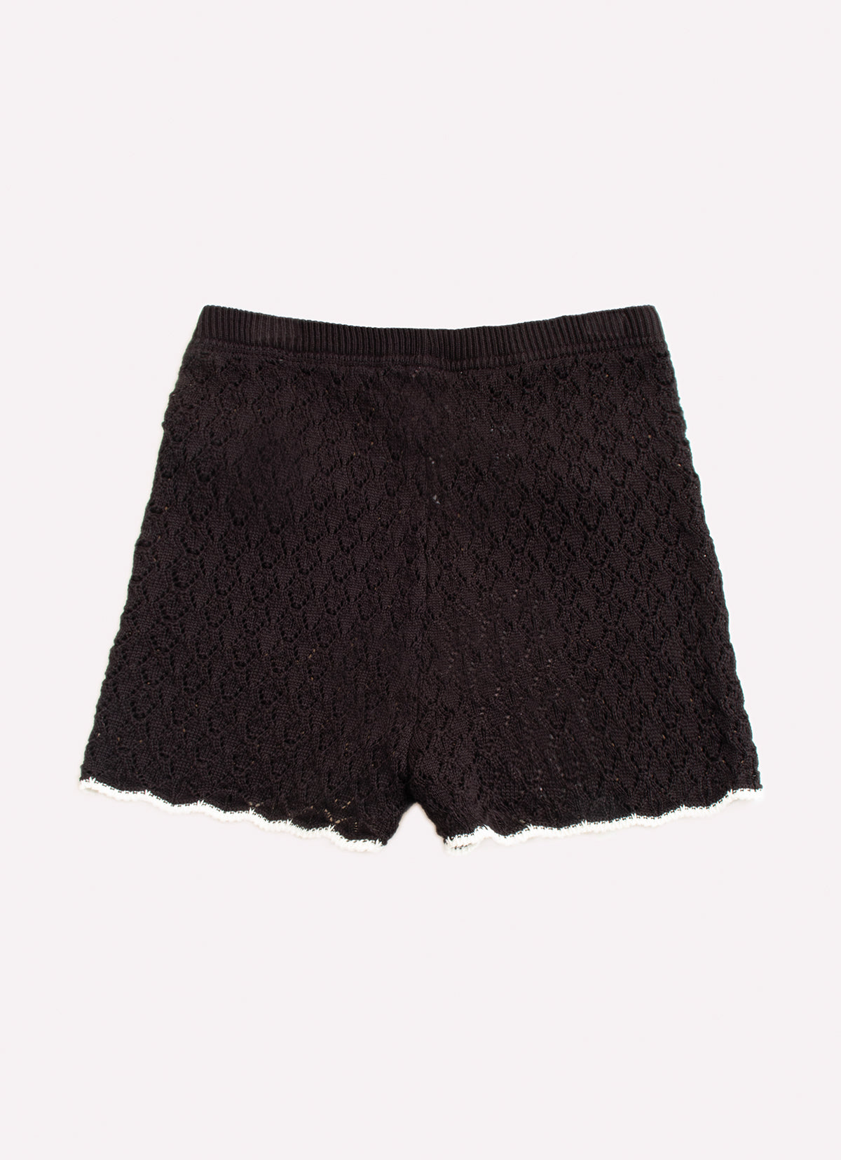 Short Tricot Rendado Bolsos