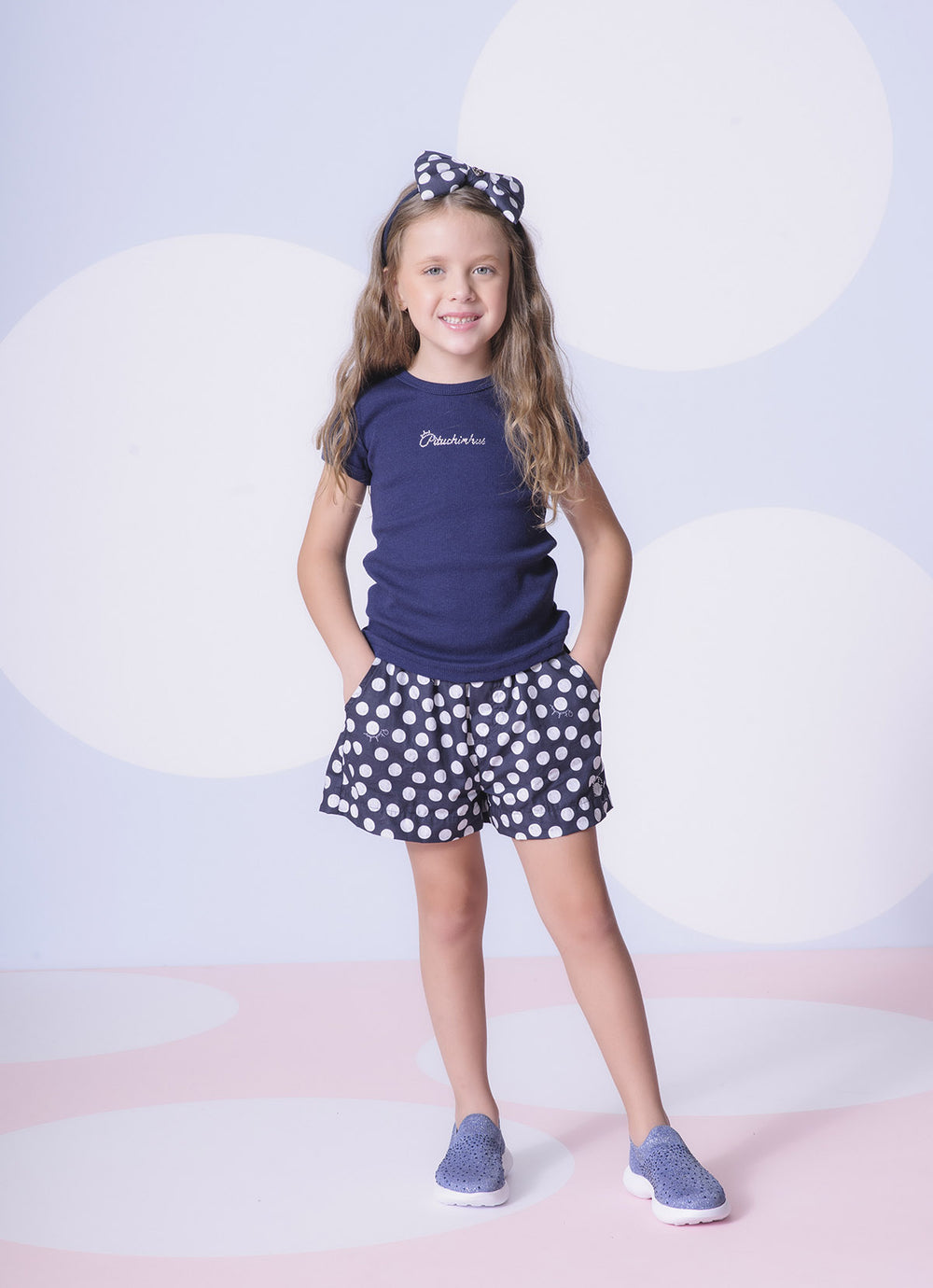 Básica Ribana Pituchinhus Azul Marinho