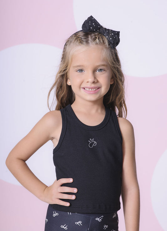 Regata Cropped Ribana Pituchinhus  Preto
