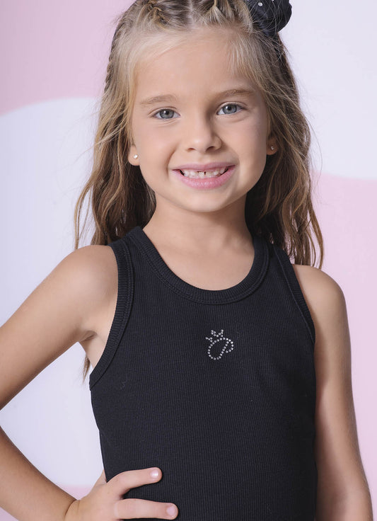 Regata Cropped Ribana Pituchinhus  Preto