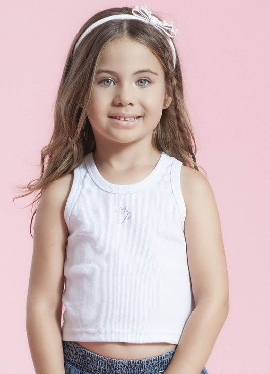 Regata Cropped Ribana Pituchinhus  Branco