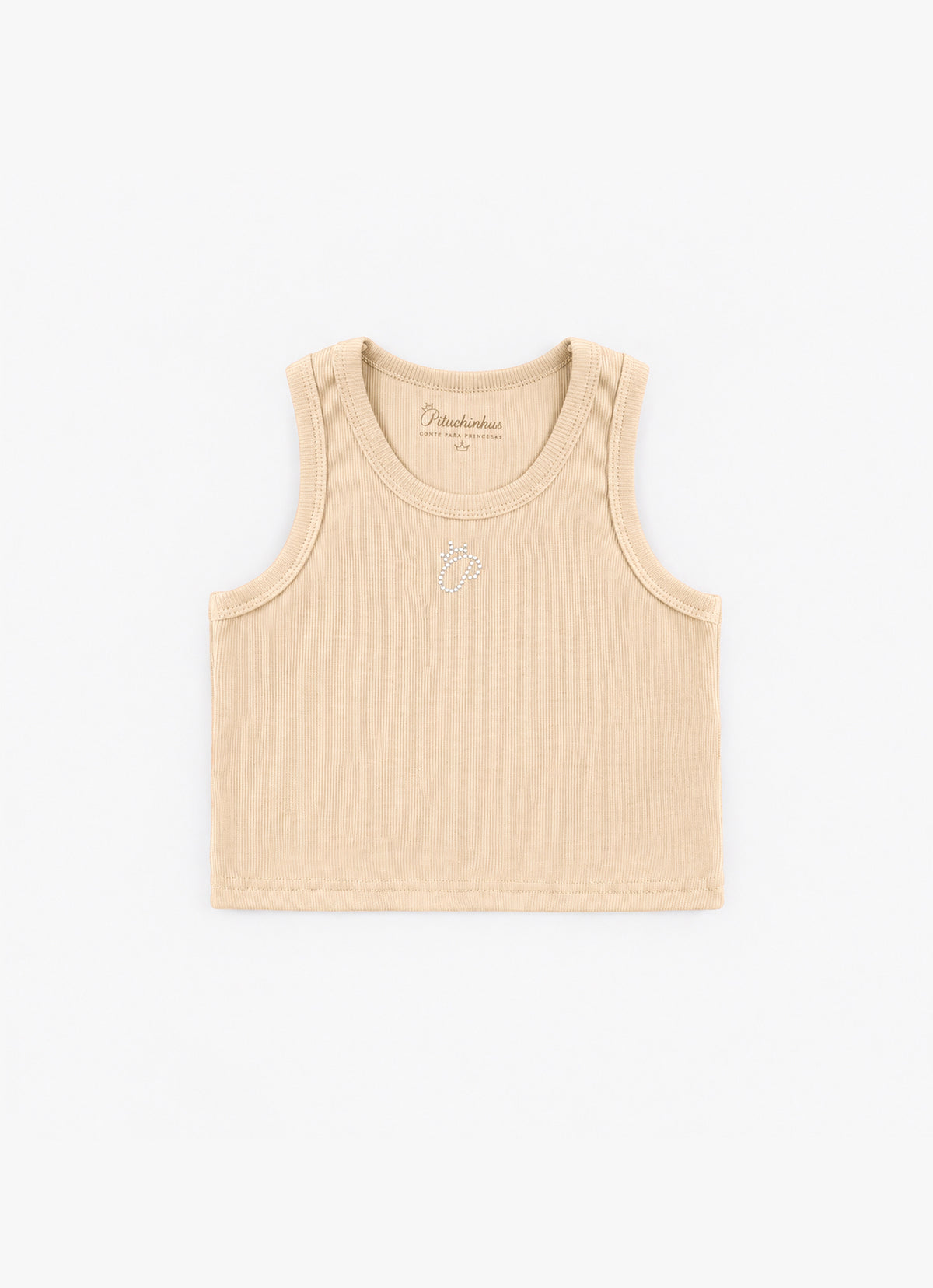 Regata Cropped Ribana Pituchinhus  Bege Urso