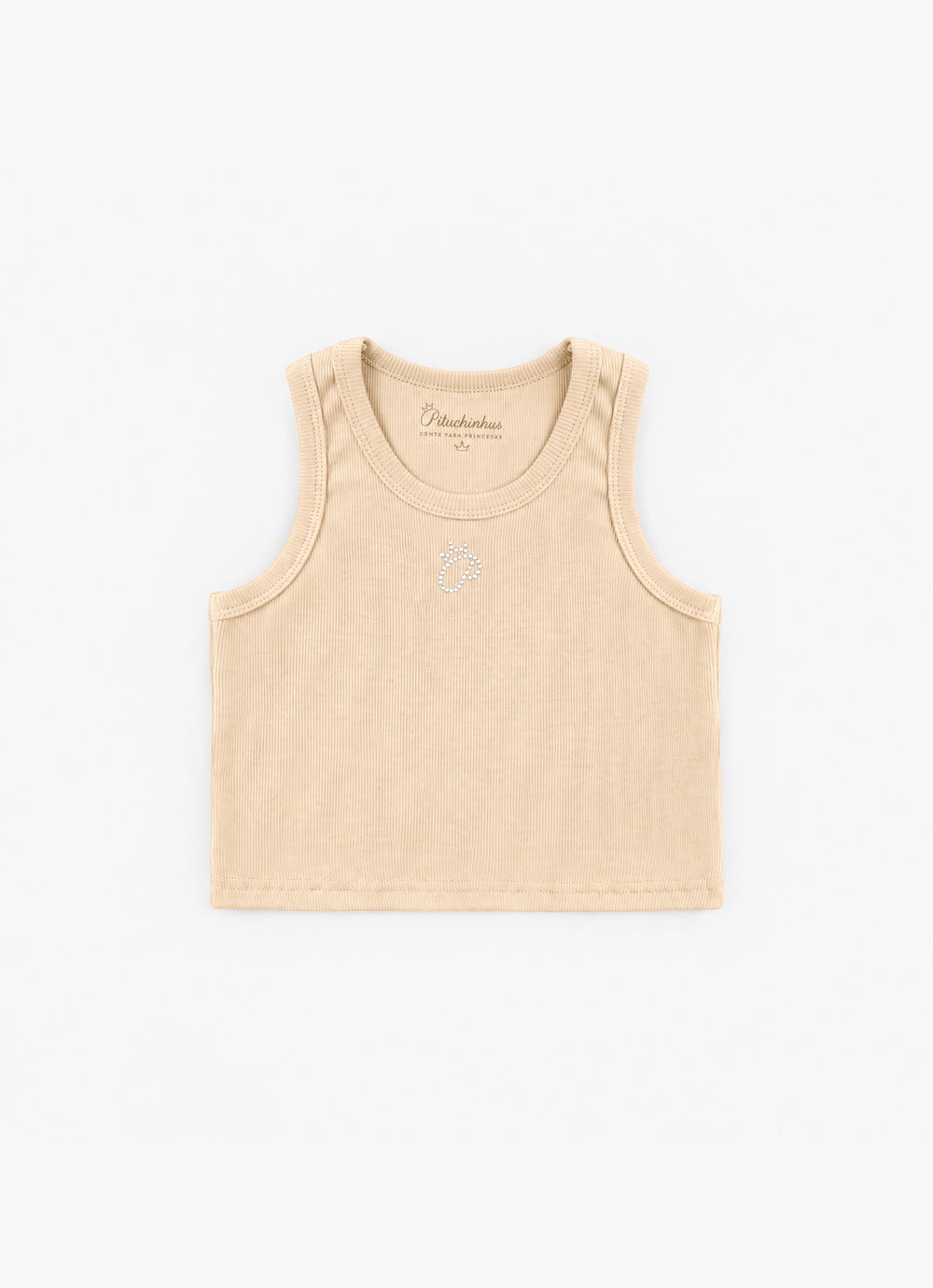 Regata Cropped Ribana Pituchinhus  Bege Urso