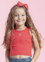 Regata Cropped Ribana Pituchinhus  Vermelho