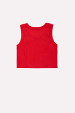 Regata Cropped Ribana Pituchinhus  Vermelho