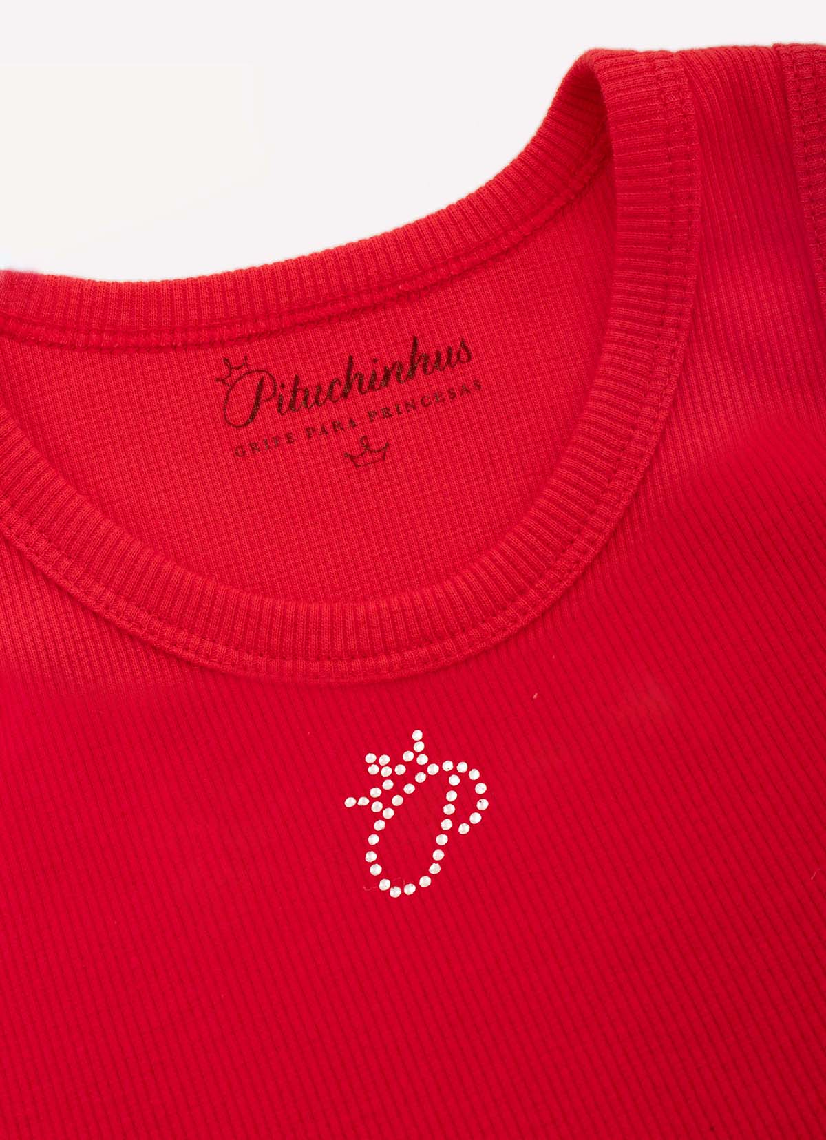 Regata Cropped Ribana Pituchinhus  Vermelho