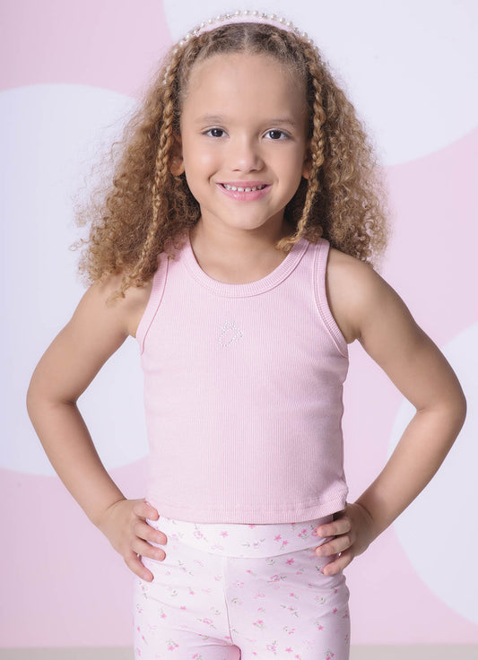Regata Cropped Ribana Pituchinhus  Rosa Pastel