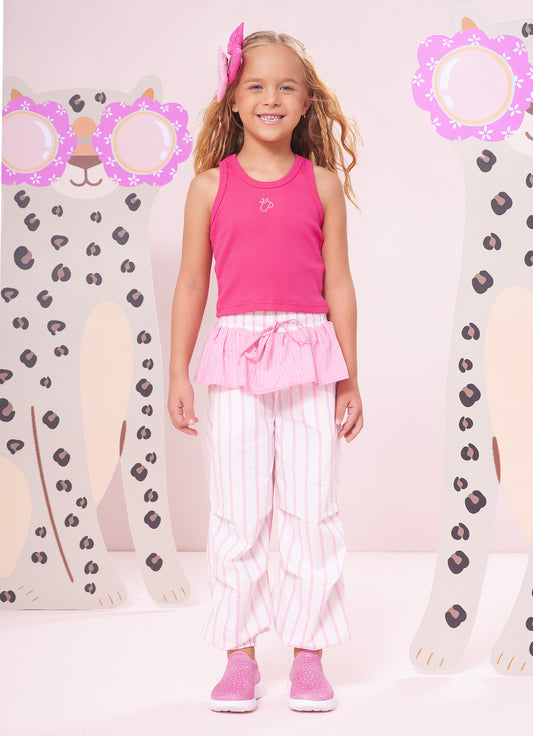 Regata Cropped Ribana Pituchinhus  Rosa Pink