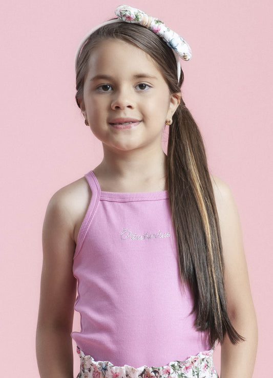 Blusa Ribana Alça Pituchinhus Rosa Opera